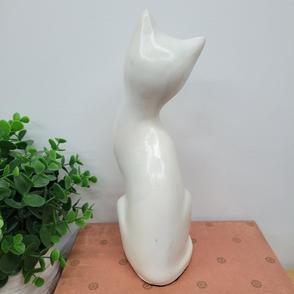 Long Neck Vintage Whimsical Cat Statue Figurine - Picture 4 of 12
